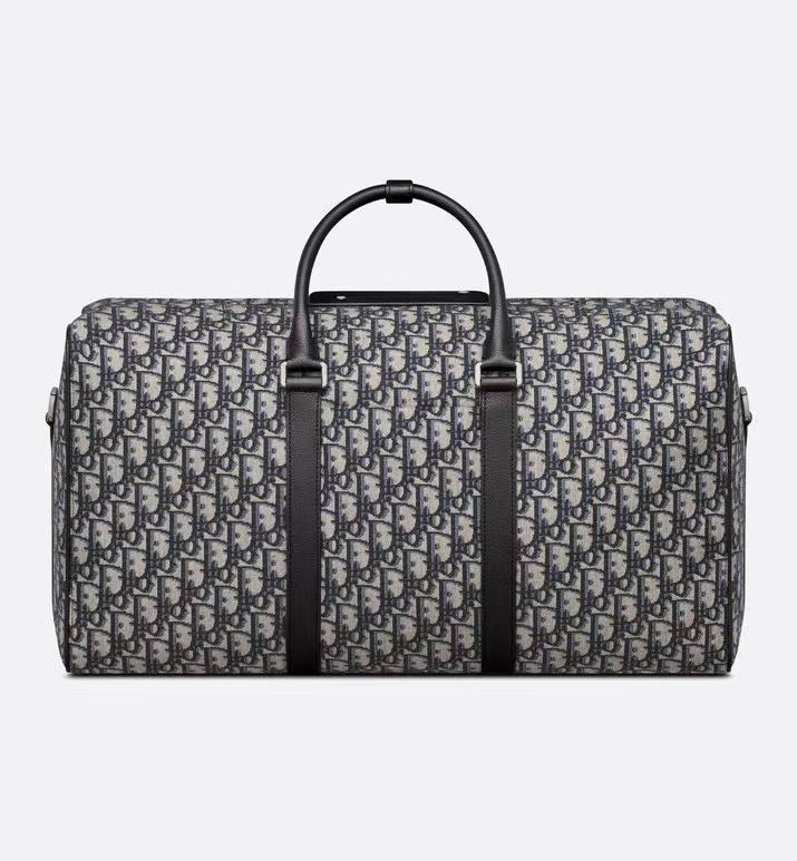 Dior Men Lingot 50 Bag Beige and Black Dior Oblique Jacquard Banlieue91