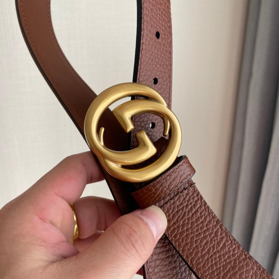 GUCCI Embellished coated-canvas and leather belt 'Brown/Blue' Banlieue91