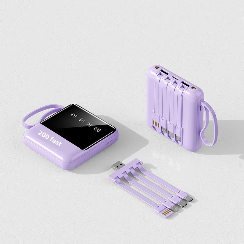 Power Bank Mini Compact Portable Mirror Fast Charging Large Capacity Mobile Power Supply