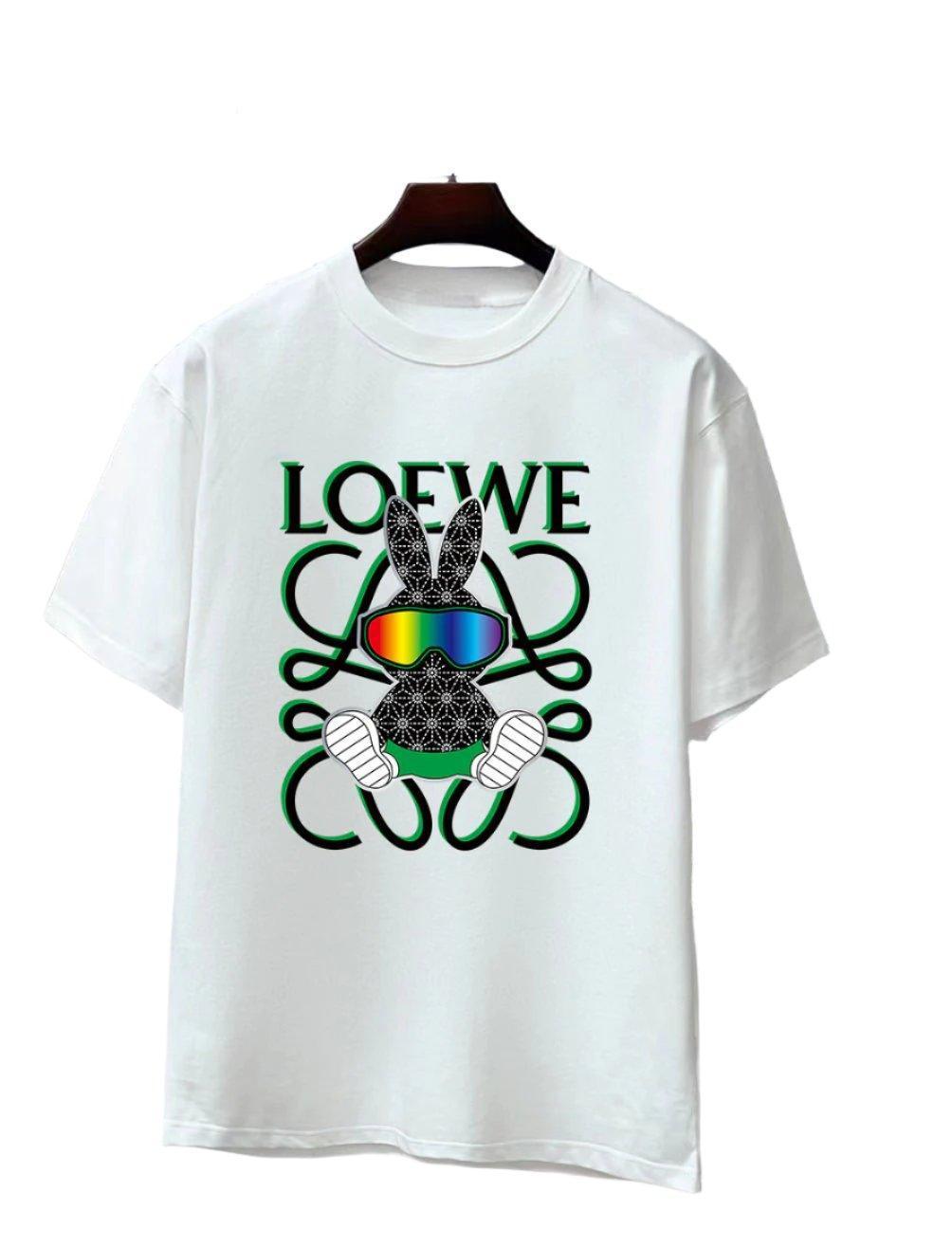 Loewe T-Shirt Without Collar 'White-Green' Banlieue91