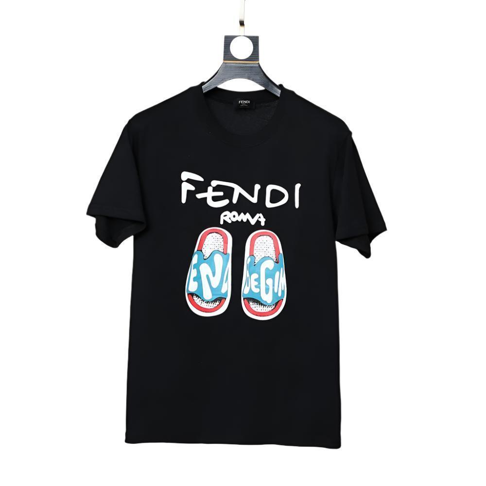 Fendi Roma T-Shirt without Collar 'Black' Banlieue91