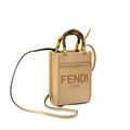 Fendi  Vitello King Plexiglass Logo Embossed Mini Fendi Sunshine Shopper Tote