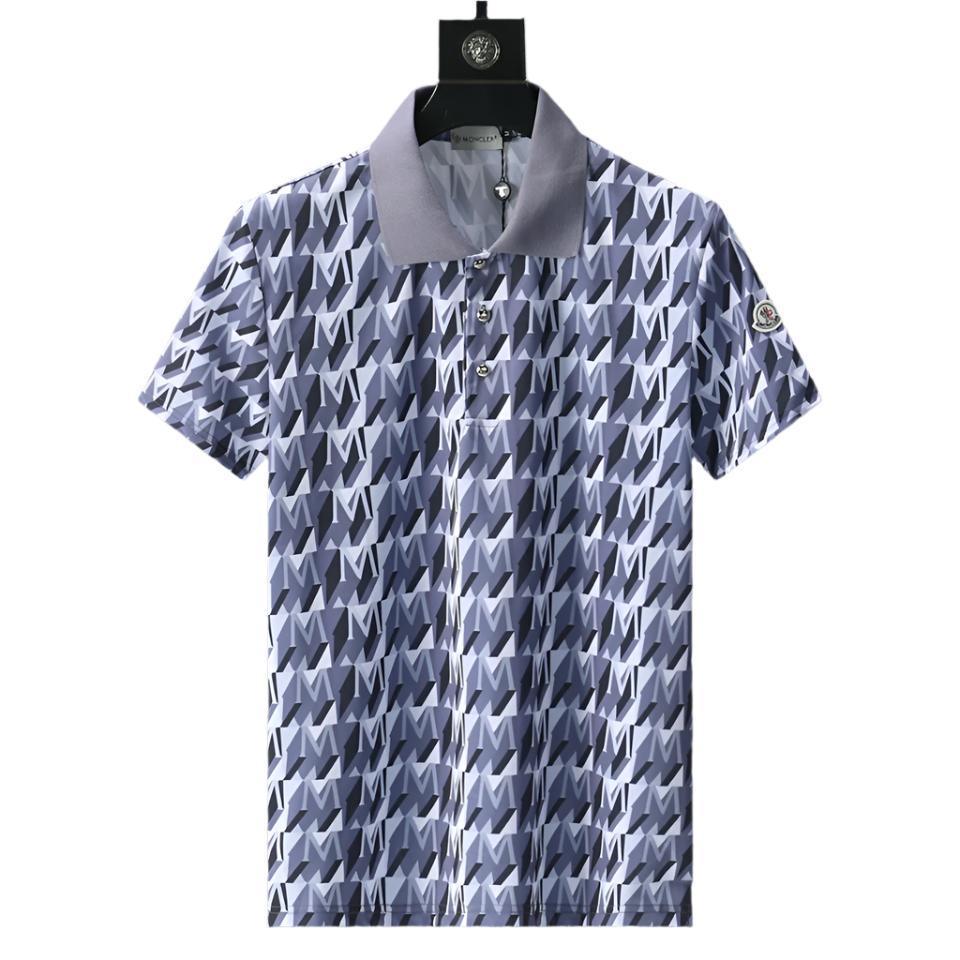 Moncler Blue T-Shirt with Collar Banlieue91