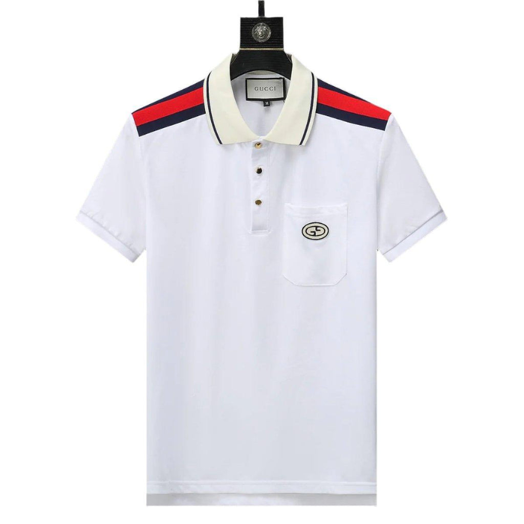 Gucci White T-shirt with a collar Banlieue91