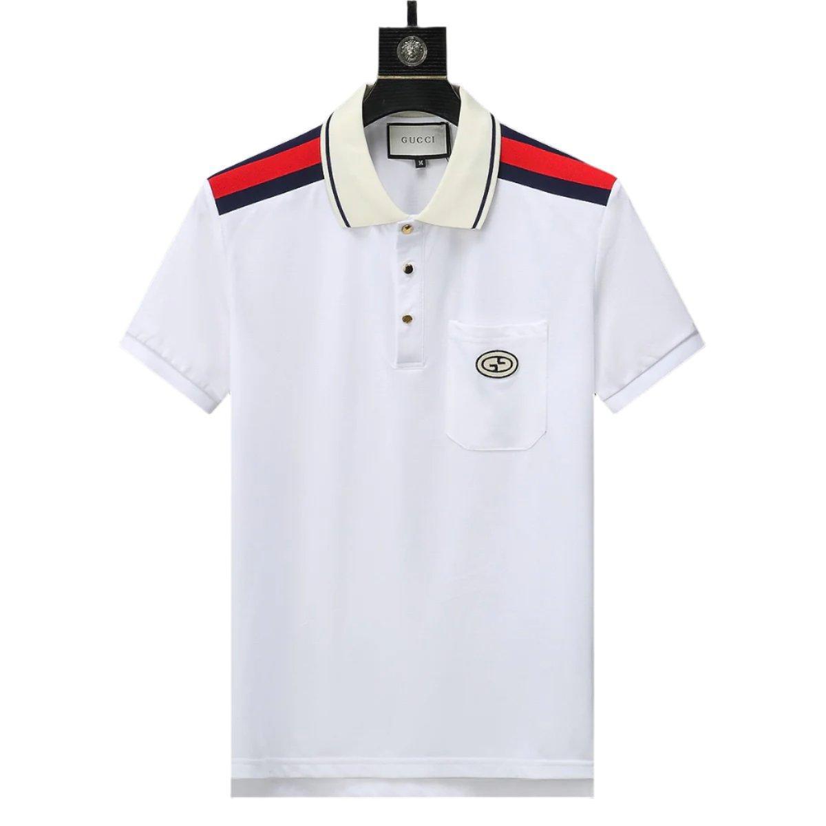 Gucci White T-shirt with a collar Banlieue91
