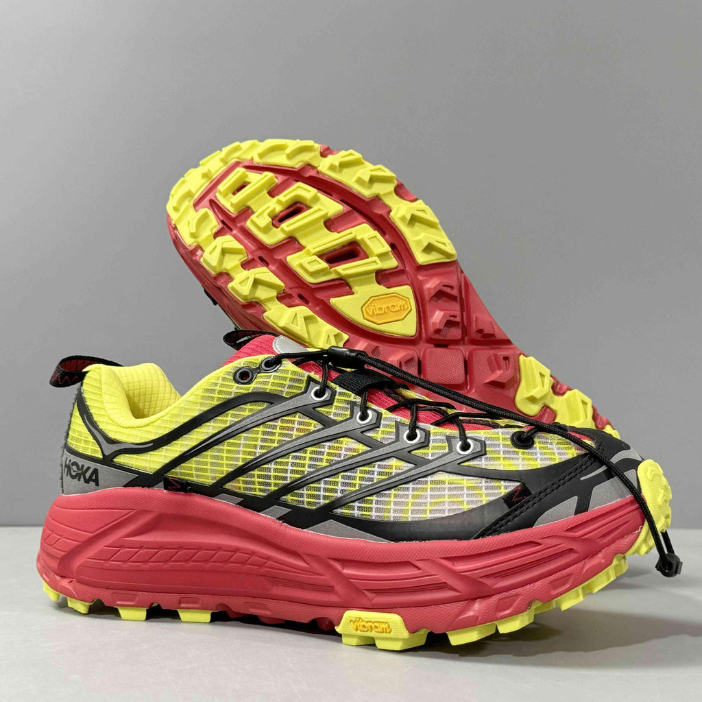Nicole McLaughlin × Hoka Mafate Three 2 "Red/Neon Green Banlieue91