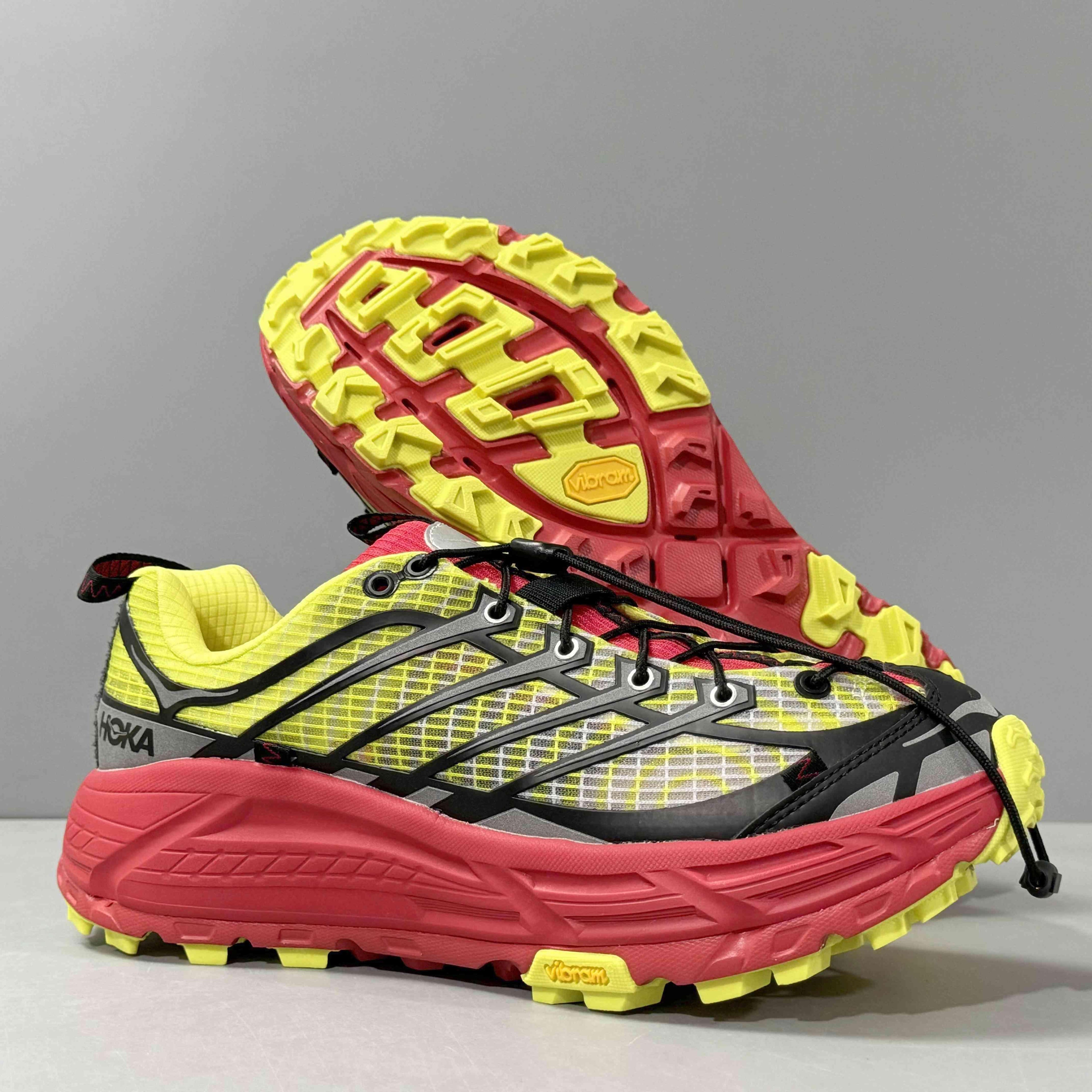 Nicole McLaughlin × Hoka Mafate Three 2 "Red/Neon Green Banlieue91