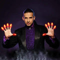 2pcs Red Lightup Magic Thumbs LED Magic Fingers Tricks Thumb Props Amazing Ultra Bright Light Festival Party Toys Illusion Magic Gadgets