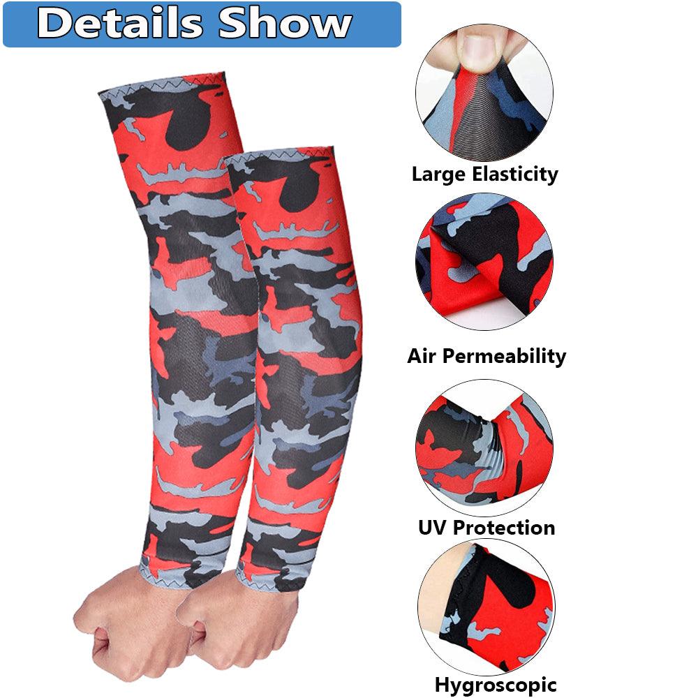 2Pcs Unisex Cooling Arm Sleeves UV Protection Arm Sleeves Compression Cooling Men And Women Summer Cycling Driving Golf Running Cover Sports Running UV Sun Protection Outdoor Men Fishing Cycling Sleeves Hide Tattoos Arm Cover Stevvex