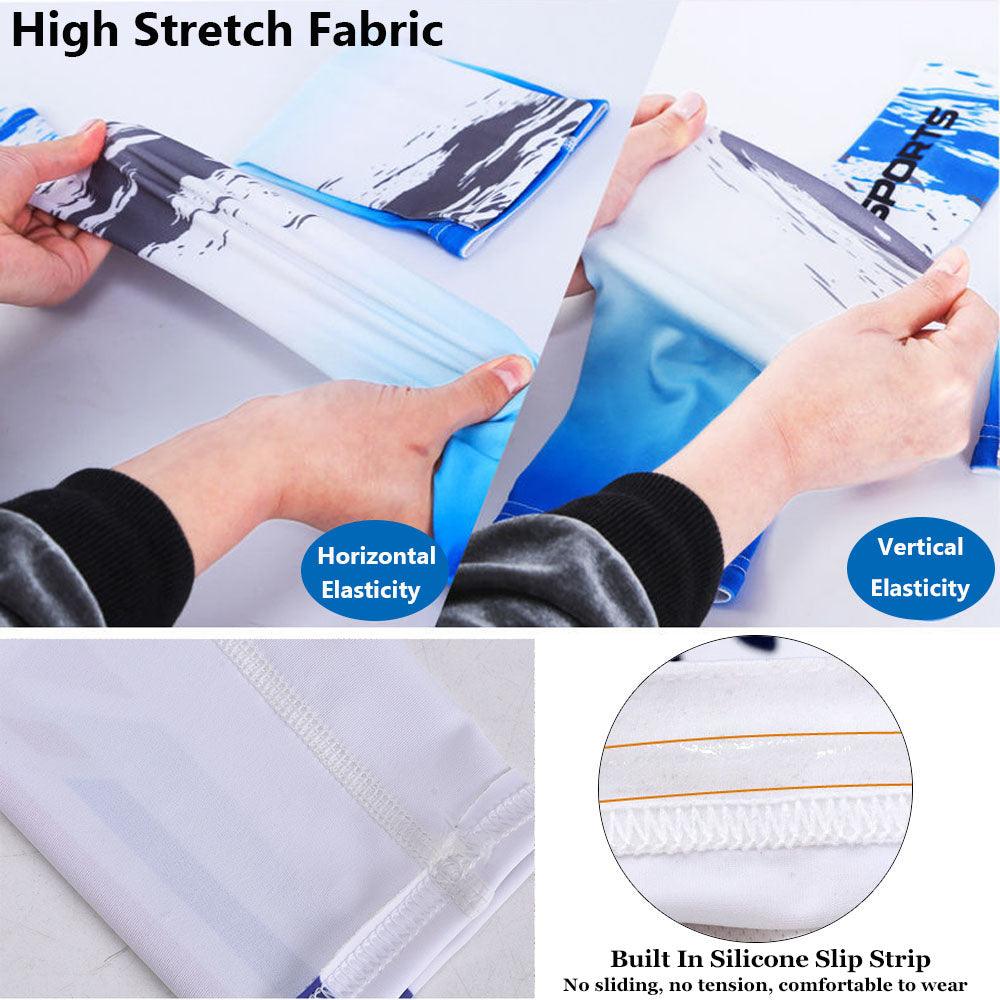 2Pcs Unisex Cooling Arm Sleeves UV Protection Arm Sleeves Compression Cooling Men And Women Summer Cycling Driving Golf Running Cover Sports Running UV Sun Protection Outdoor Men Fishing Cycling Sleeves Hide Tattoos Arm Cover Stevvex