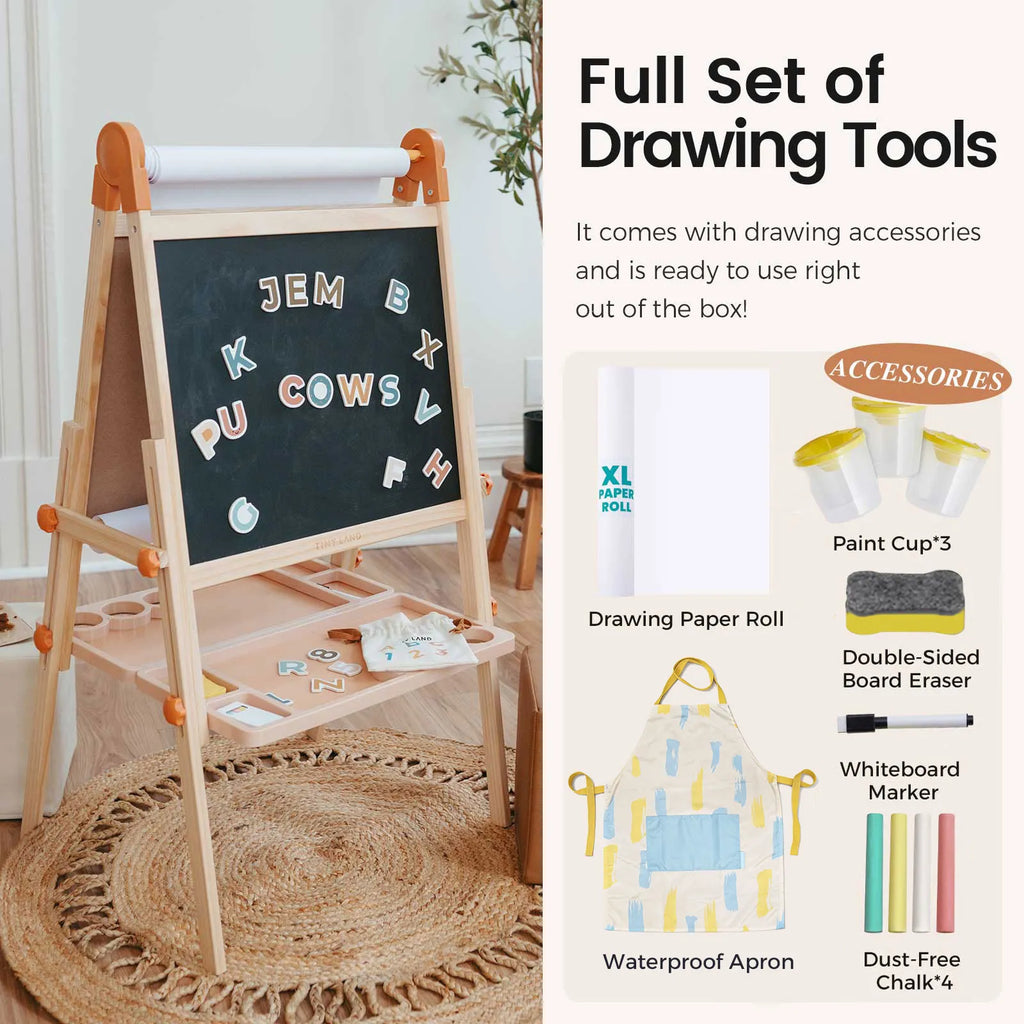 Tiny Land® Caramel Magnitales Easel for Kids Tiny Land INC