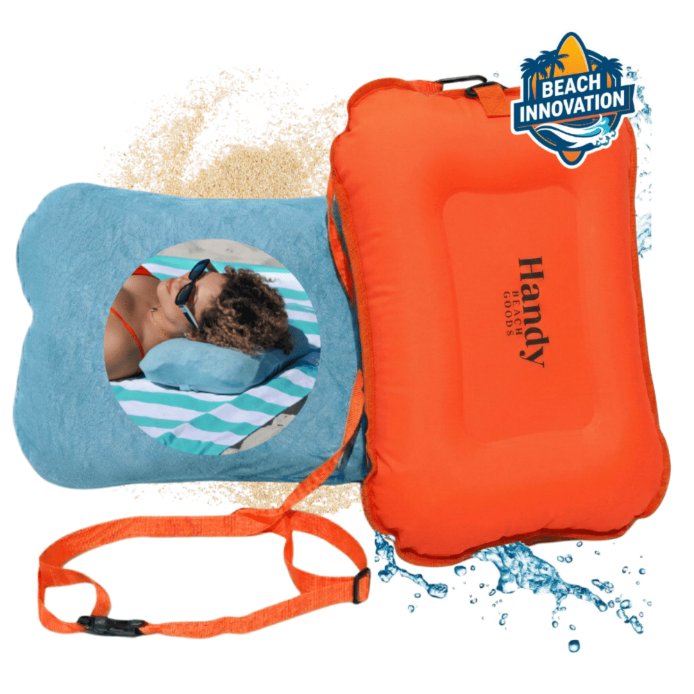 3-in-1 Inflatable Beach Pillow, Waterproof Dry Bag & Swim Buoy Handy Beach Goods