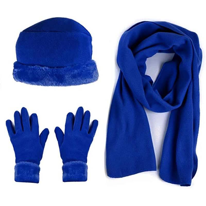3-Piece Set: Women's Warm Fleece Winter Set Fur Trim DailySale