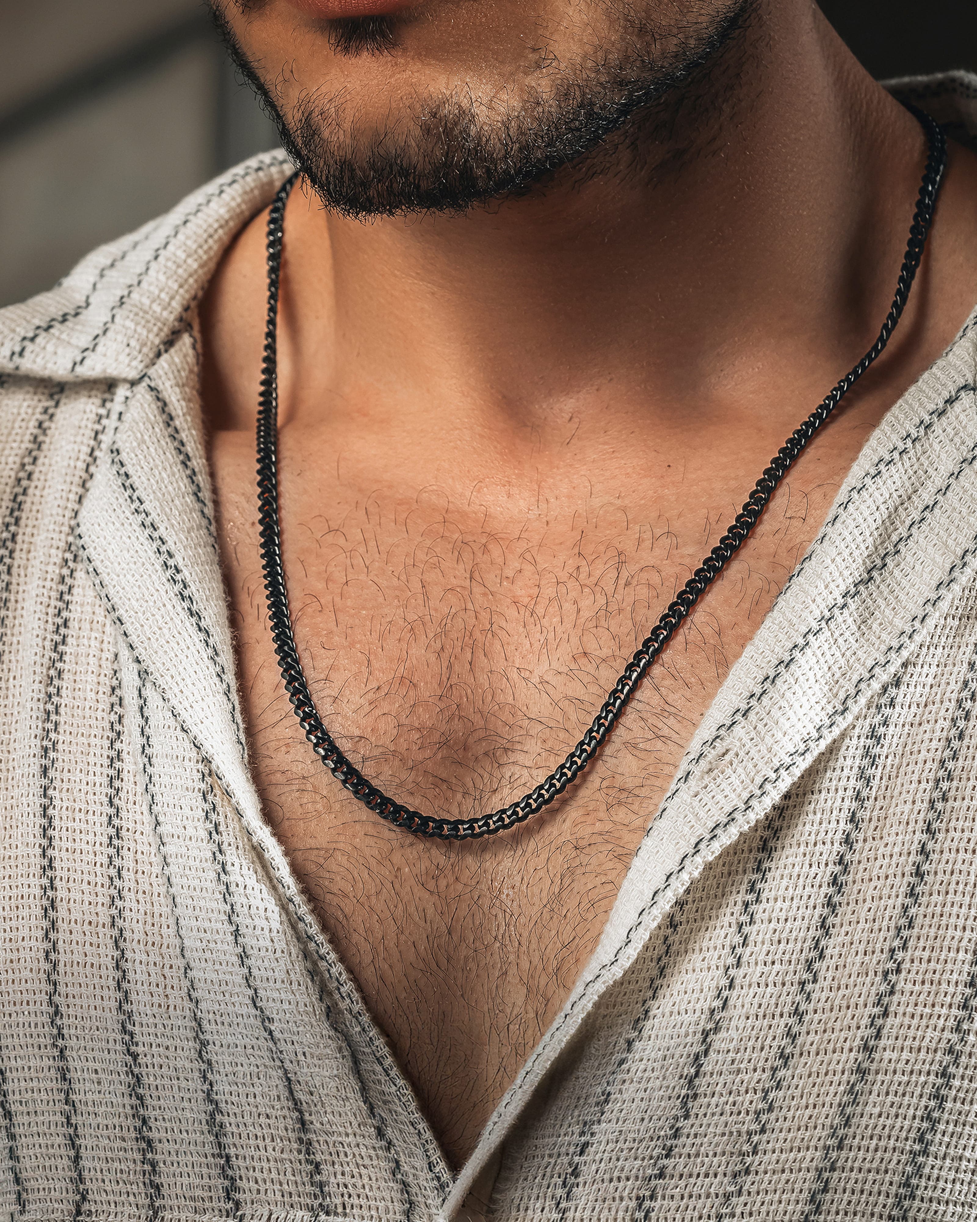Black Cuban Link Chain (3.5mm) RTZN