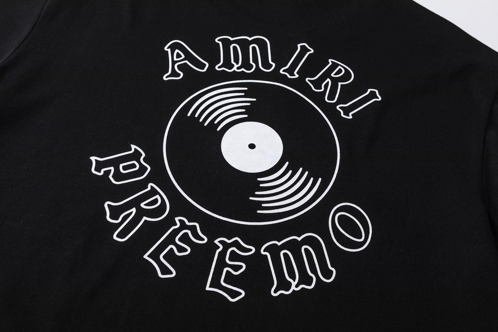 Amiri Black T-Shirt Without Collar Banlieue91