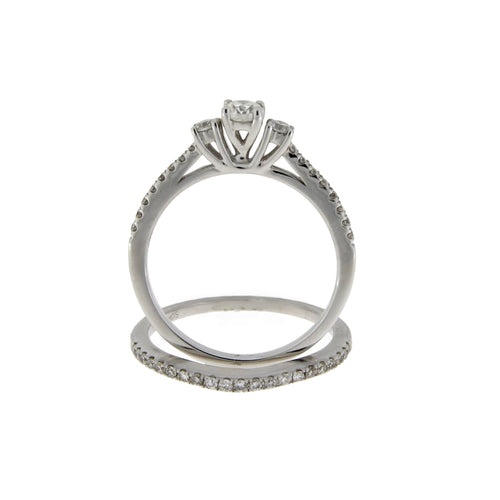 .45ct Diamond Engagement Ring Set 14KT White Gold Bids.com