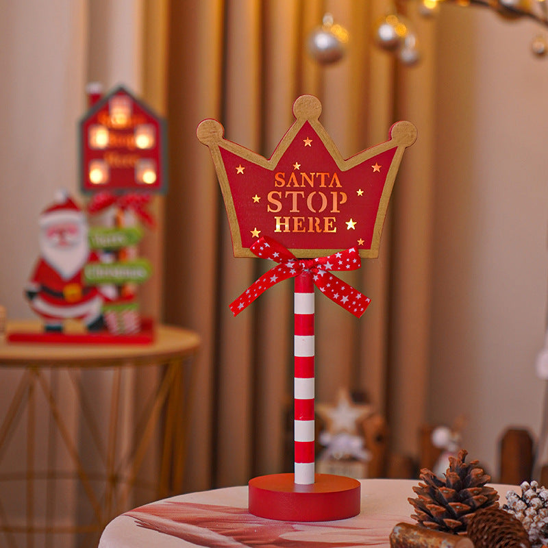 LED Christmas decorative lights, stop signs, Christmas hats, crown shaped lights, storefront ambient lights V.I.P Digital Presence