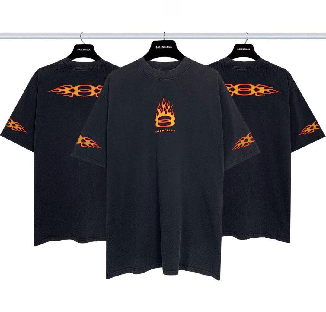 Balenciaga Burning Unity T-Shirt Oversized in black vintage jersey Banlieue91