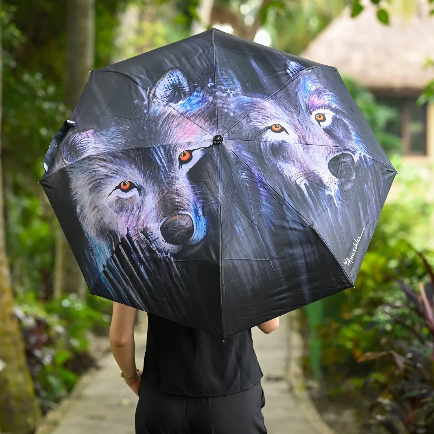 Auto Open/ Close Printed Umbrella - 3100