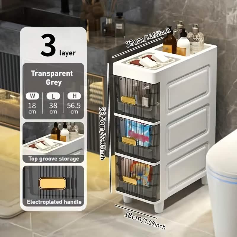Slimline Multi-Drawer Storage Cabinet – 3, 4, or 6 Layer DailySale