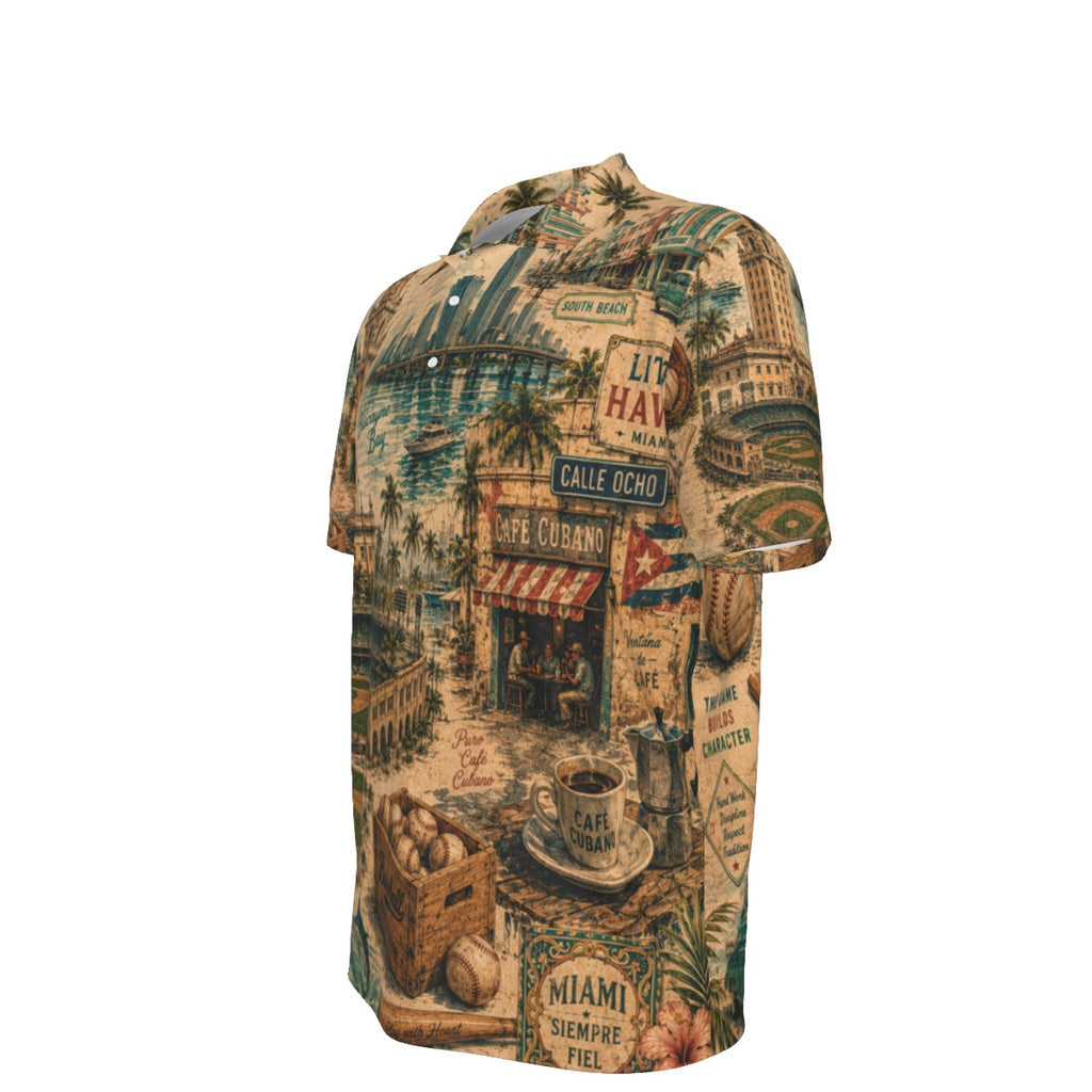 All-Over Print Men's Heavyweight Polyester Polo Shirt|210GSM
