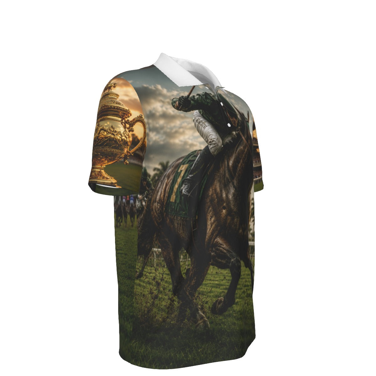 All-Over Print Men's Heavyweight Polyester Polo Shirt|210GSM