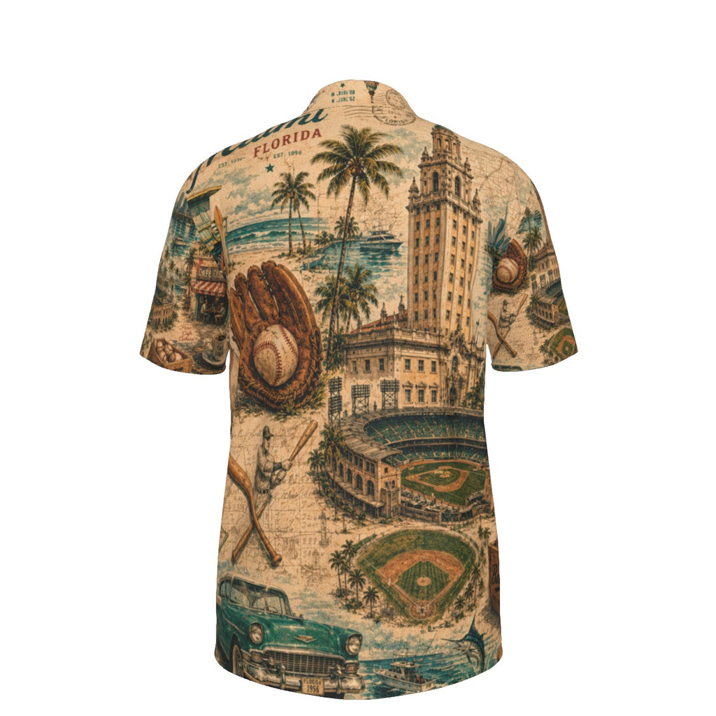 All-Over Print Men's Heavyweight Polyester Polo Shirt|210GSM