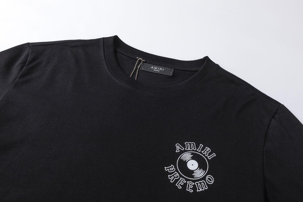 Amiri Black T-Shirt Without Collar Banlieue91