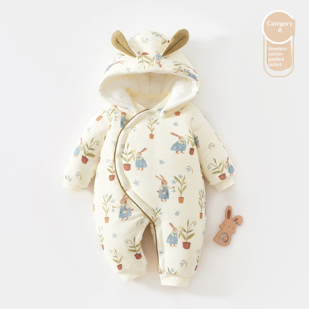 Thickened New Years Day Onesie With A Hood For Outdoor Wear Baby Joy