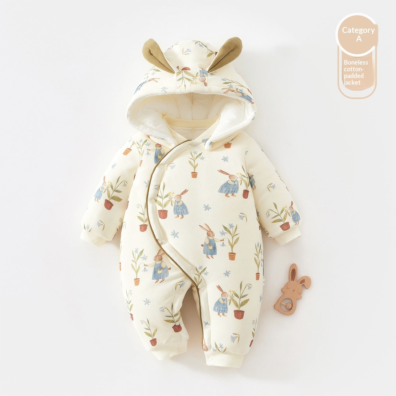 Thickened New Years Day Onesie With A Hood For Outdoor Wear Baby Joy