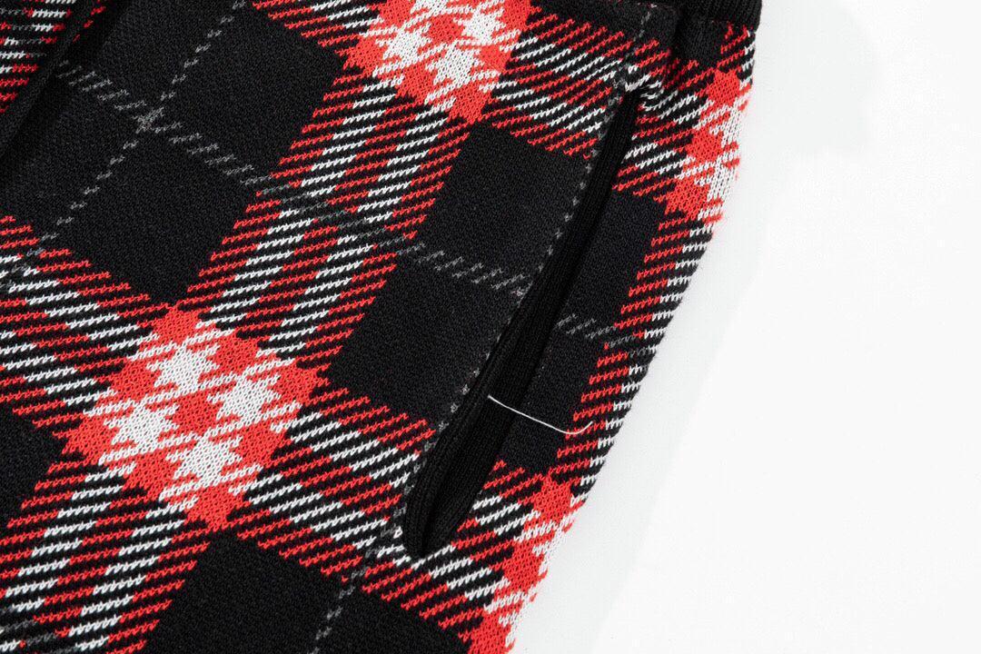 Burberry Men's Striped Cotton Knit Basketball Shorts 'Black/Red' Banlieue91