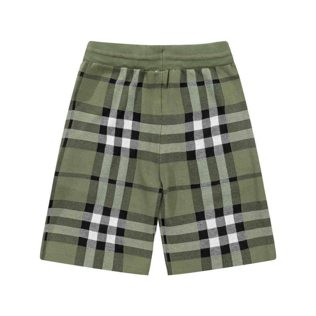 Burberry Men's Striped Cotton Knit Basketball Shorts 'Green' Banlieue91