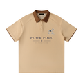 Contrast Collar Raglan Polo Shirt