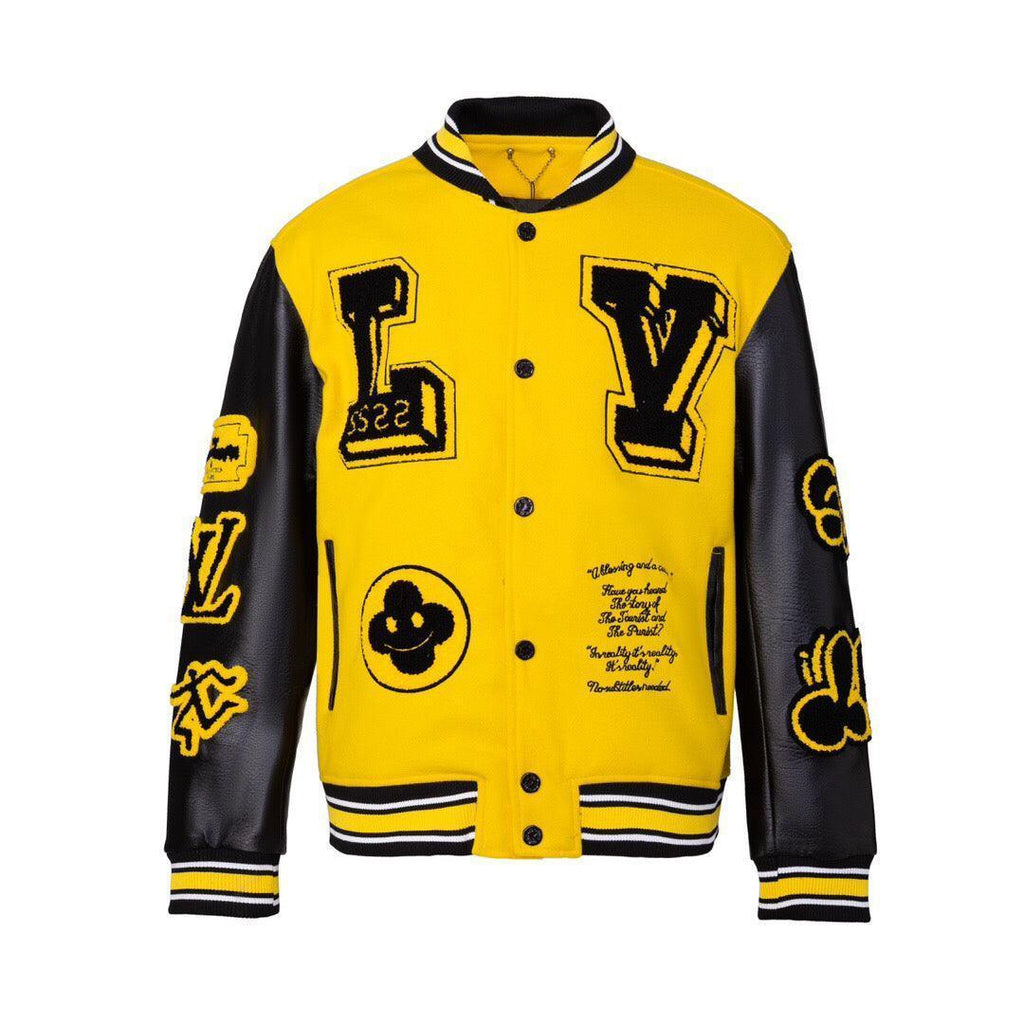 Louis Vuitton Black & Yellow Varsity Jacket Banlieue91