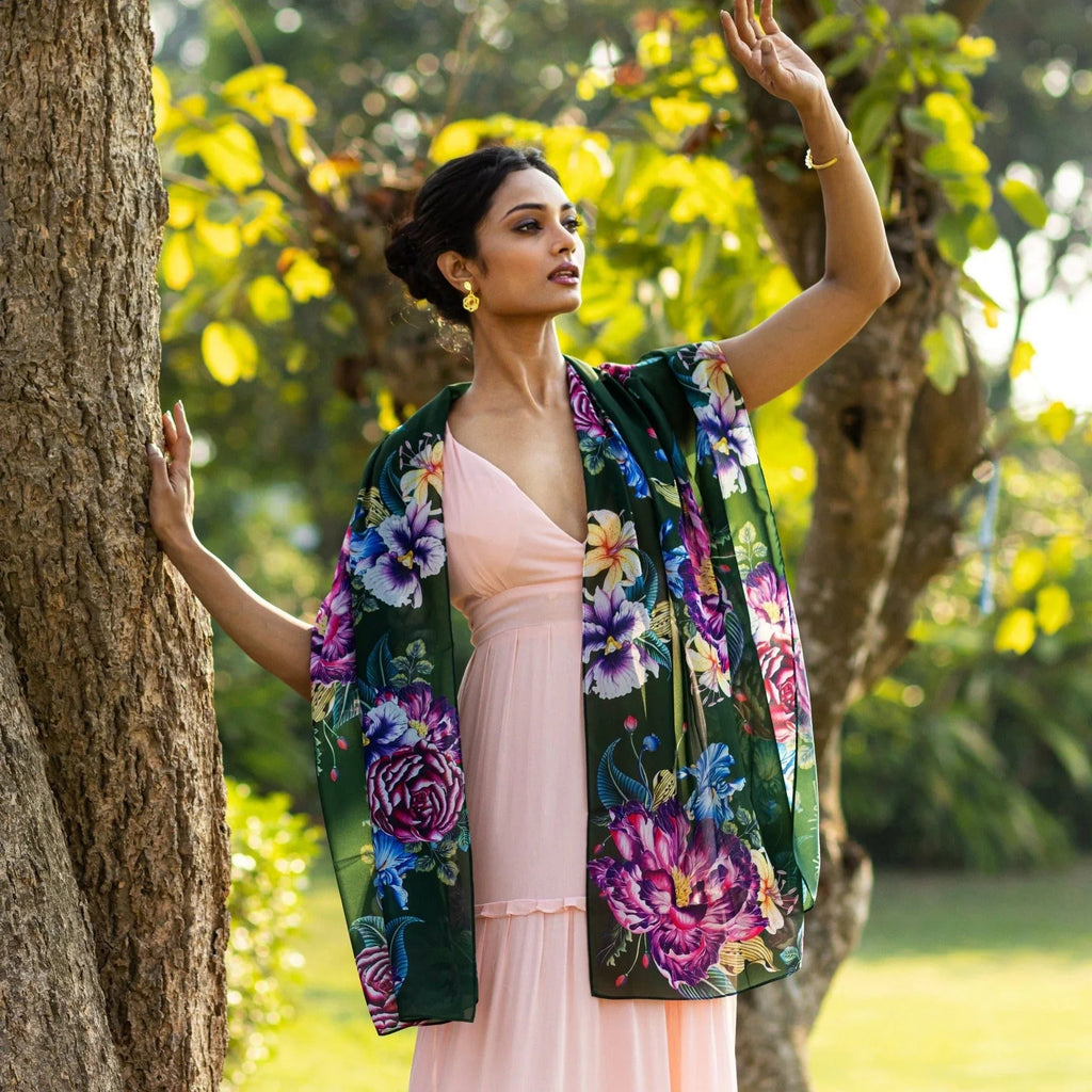 Printed Chiffon Scarf - 3300
