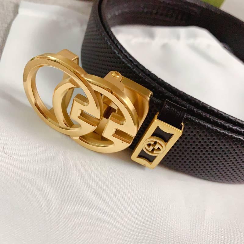 GUCCI Embellished coated-canvas and leather belt 'Black' Banlieue91