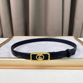 GUCCI Embellished coated-canvas and leather belt 'Black' Banlieue91