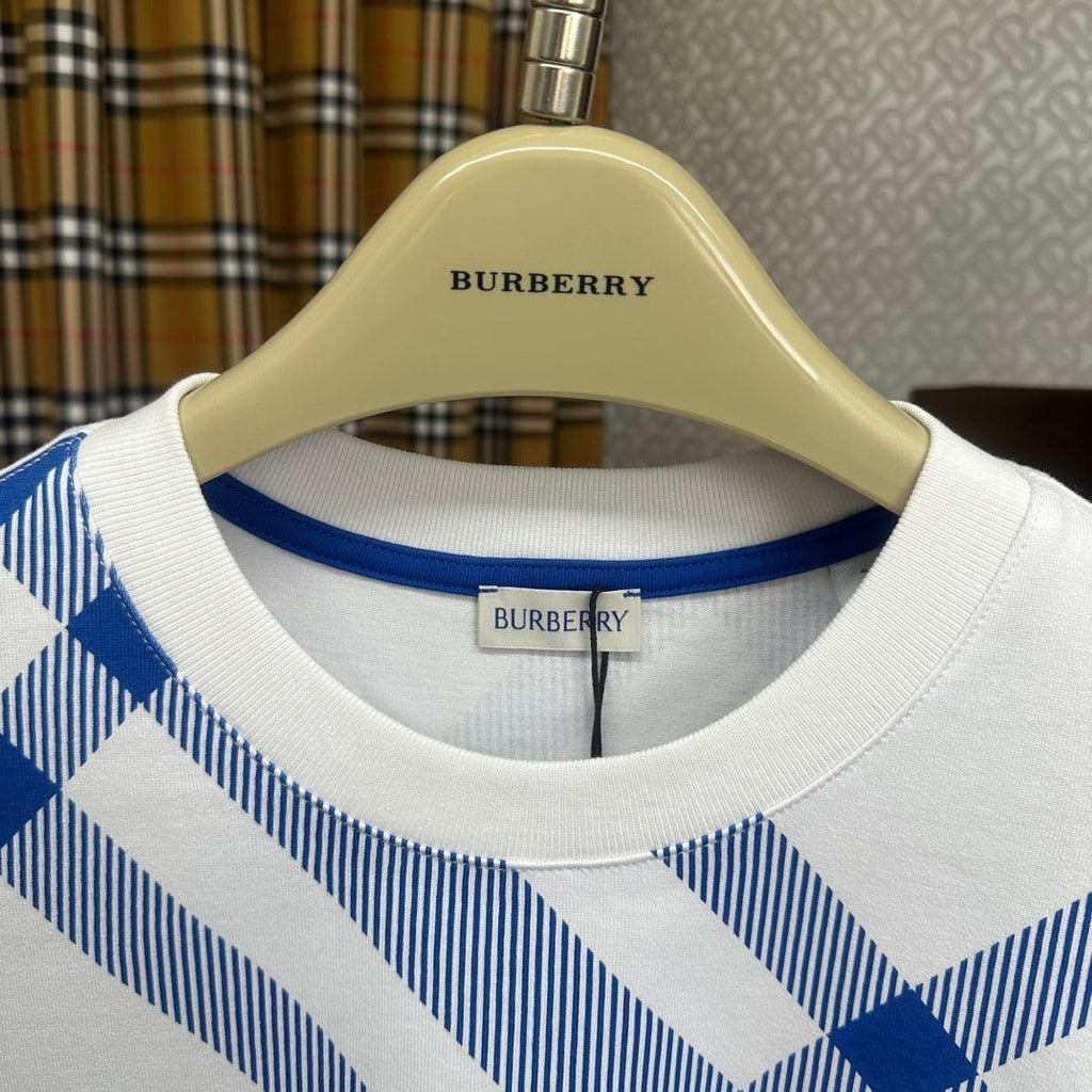 Burberry T-Shirt Without Collar 'Blue & White' Banlieue91