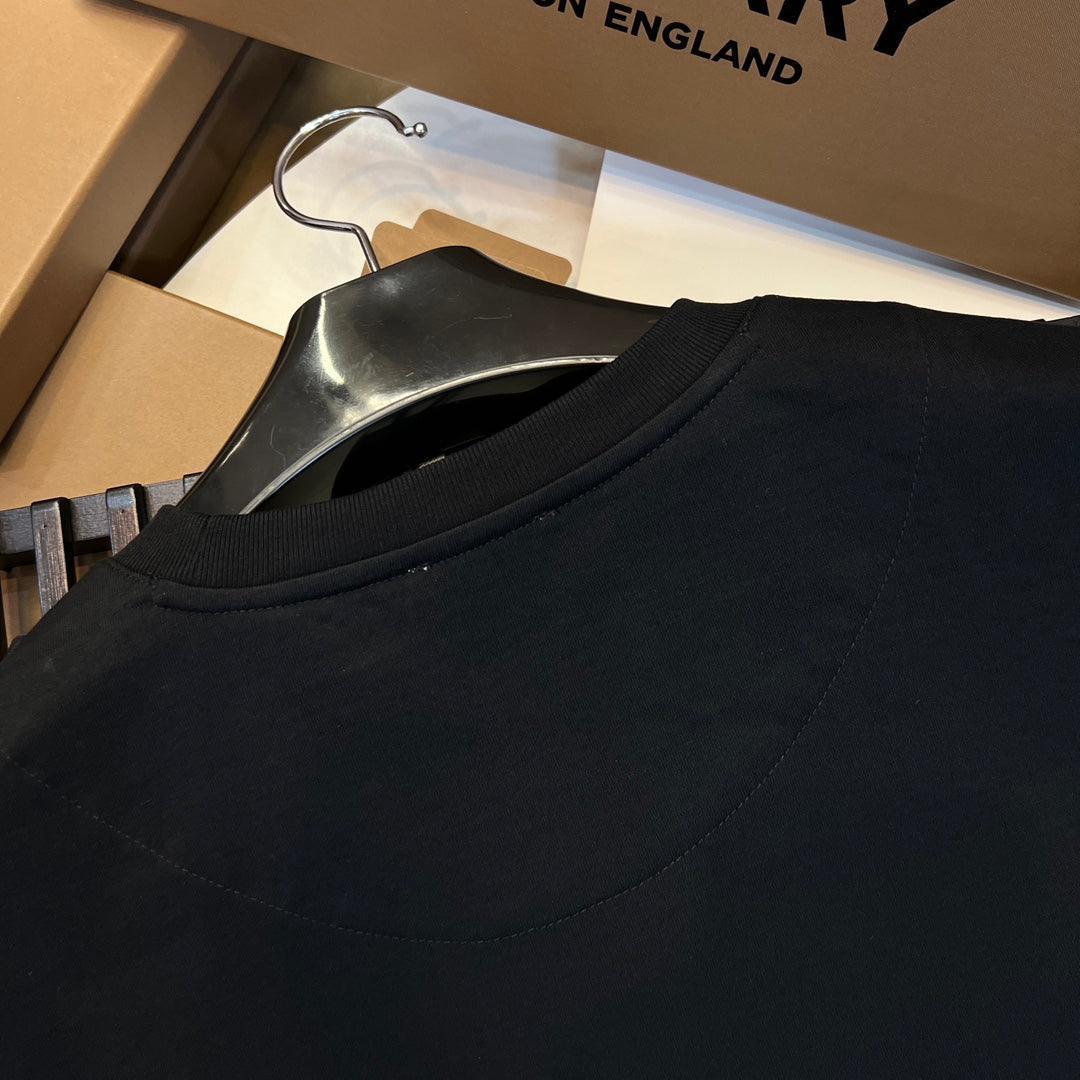 Burberry T-Shirt Without Collar 'Black & Beige' Banlieue91