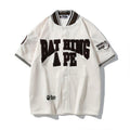 BATHNIG APE Men's BASEBALL JERSEY S/S SHIRT Brown / Ivory / Green Banlieue91