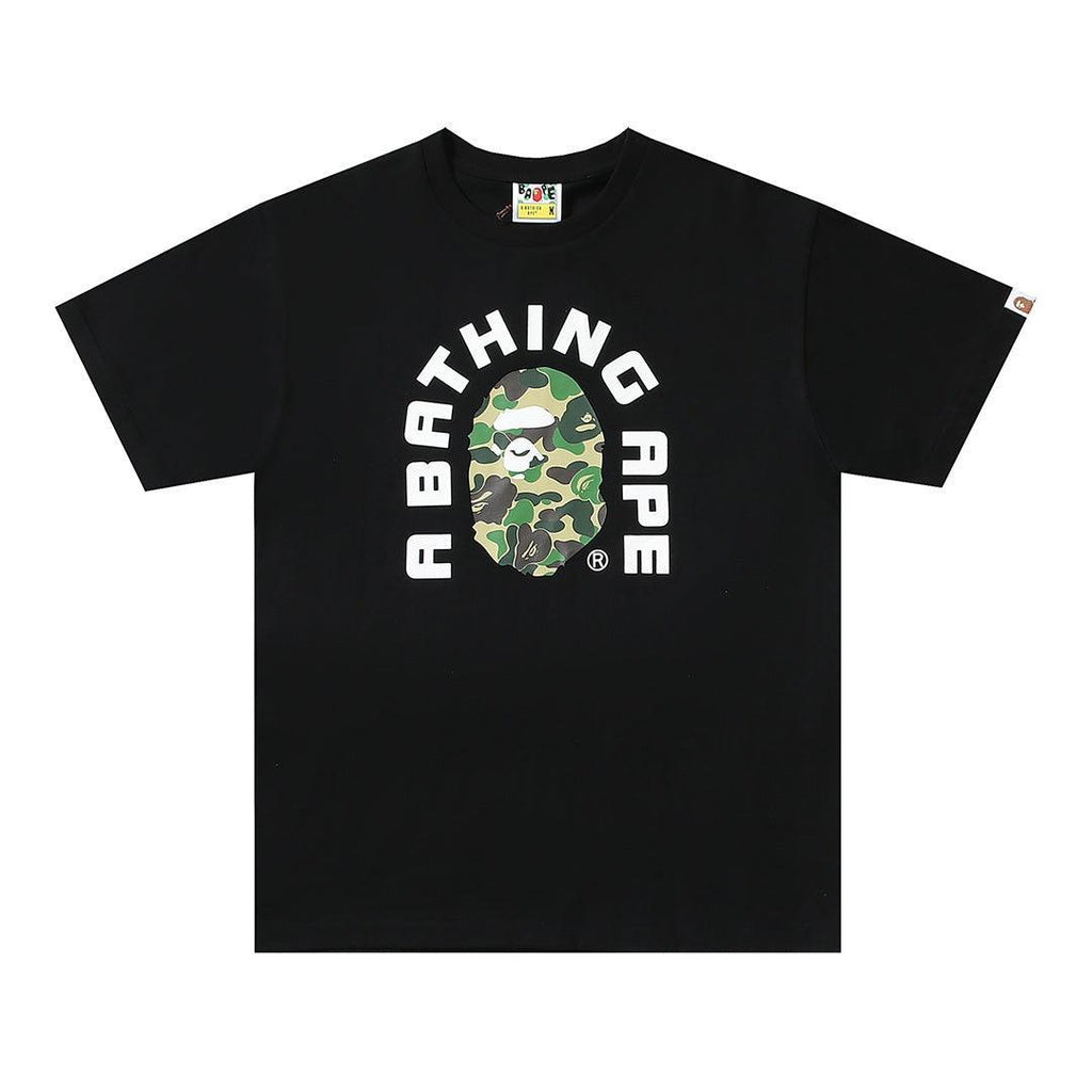 Bathing Ape Black T-Shirt without Collar Banlieue91
