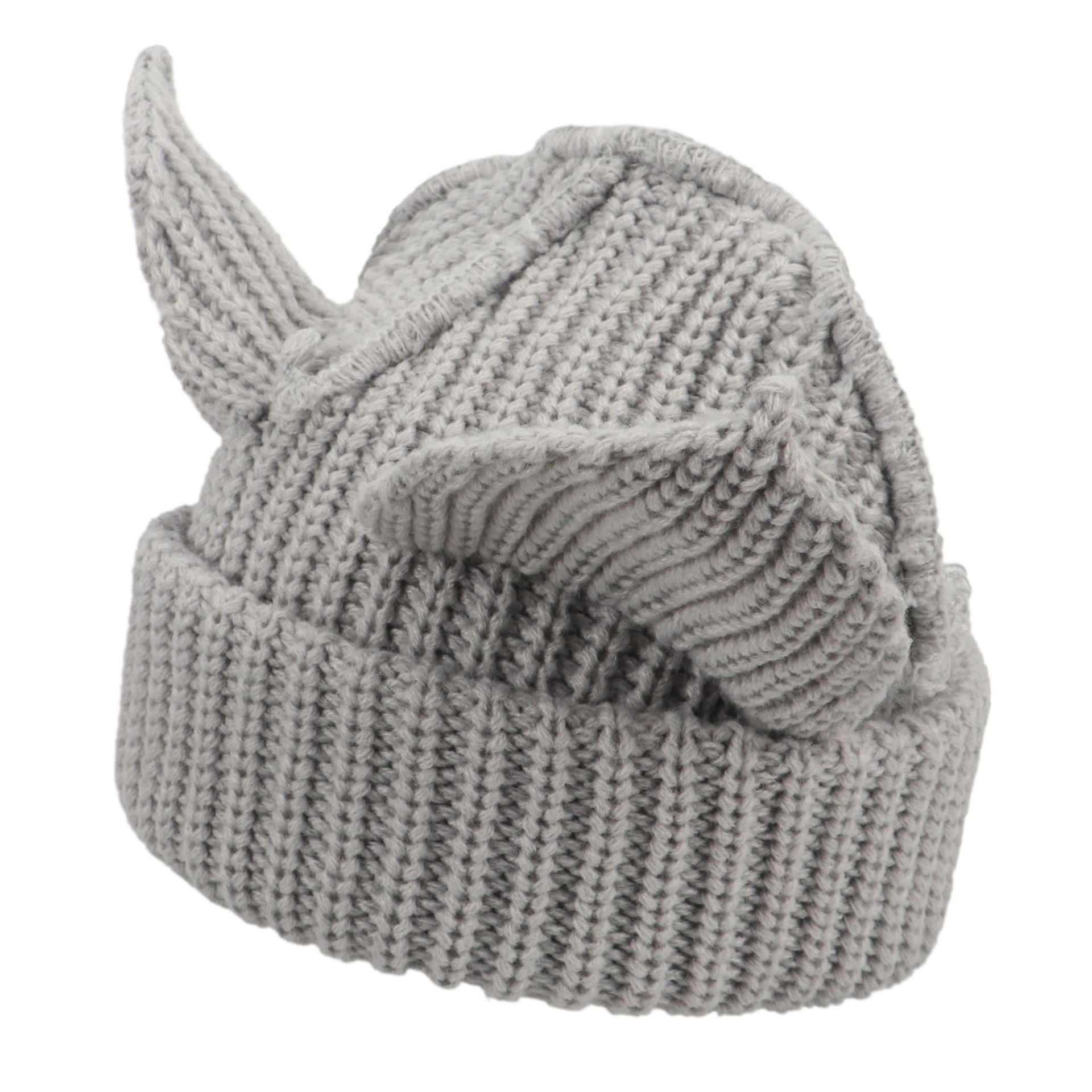 Women’s Thickened Acrylic Knitted Hat with Devil Ears | Cozy Beanie FitiqueFit