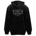 Balenciaga rhinestone-logo zipped hoodie Banlieue91