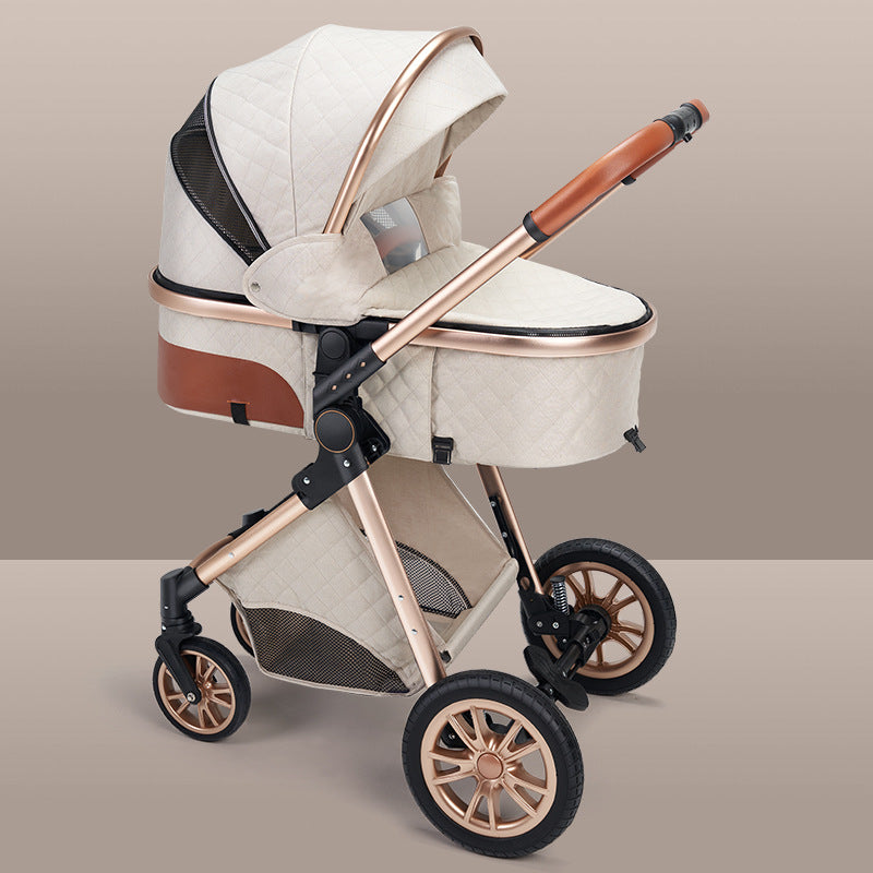 High landscape baby stroller that can sit or lie down lightweight folding two-way shock-absorbing newborn baby stroller V.I.P Digital Presence