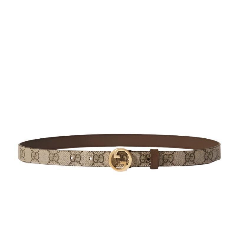 GUCCI Embellished coated-canvas and leather belt Banlieue91