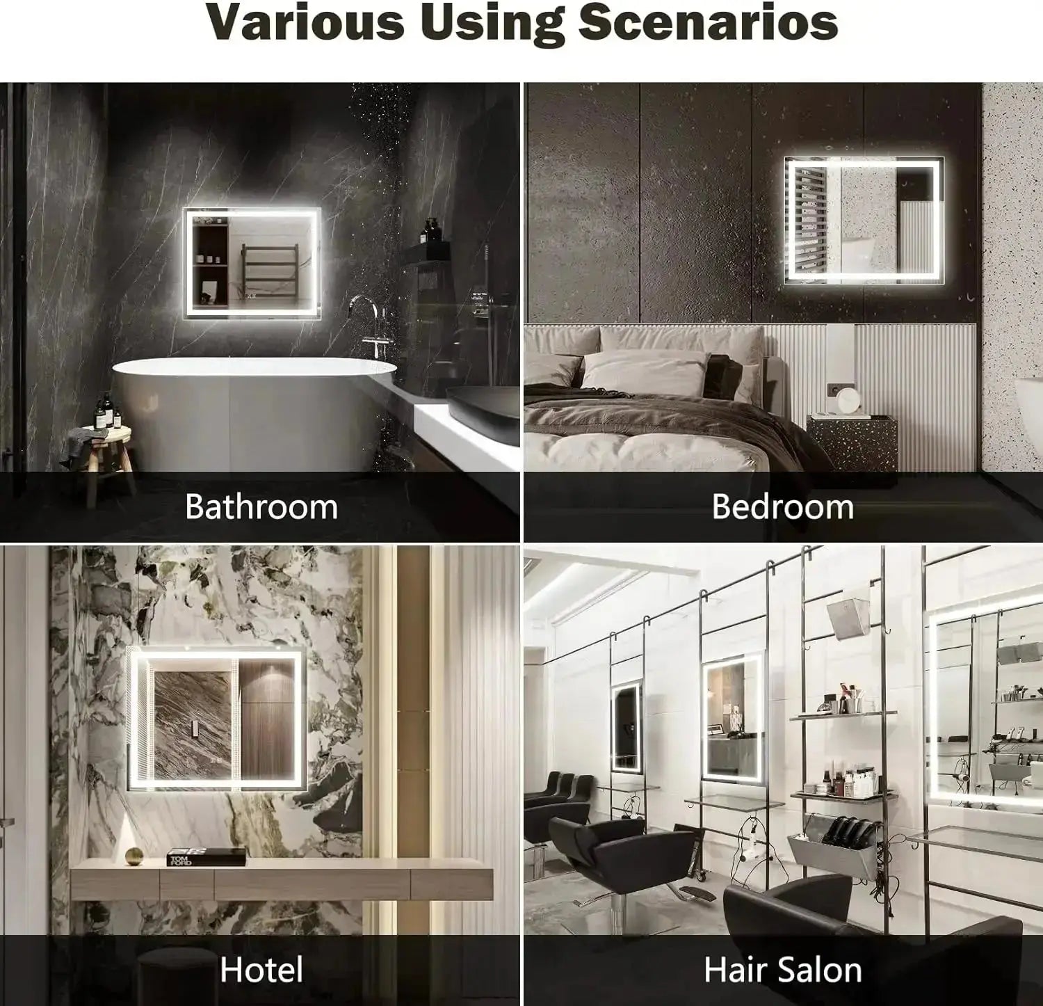 20 x 28  Inch Center Glow LED Bathroom Mirror