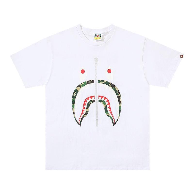 BATHING APE White T-SHORT SLEEVE TEE 1ST CAMO SHARK TEE Banlieue91