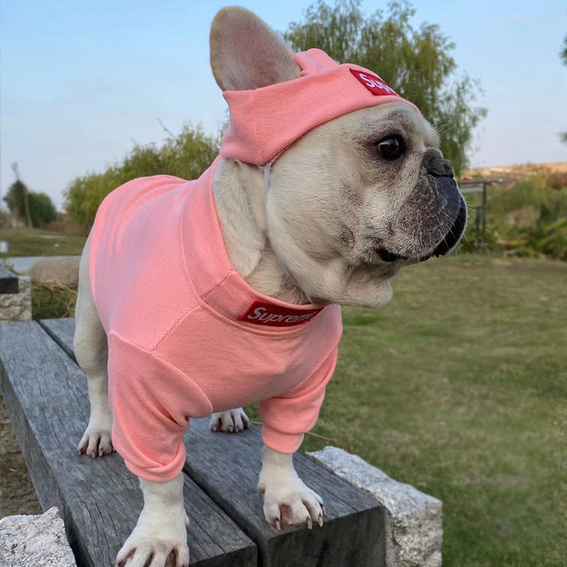 HYGGEPET Pet Clothing Fashion Brand Street Dog Clothing Fadou Teddy Schnauzer Undercoat Hat Set V.I.P Digital Presence