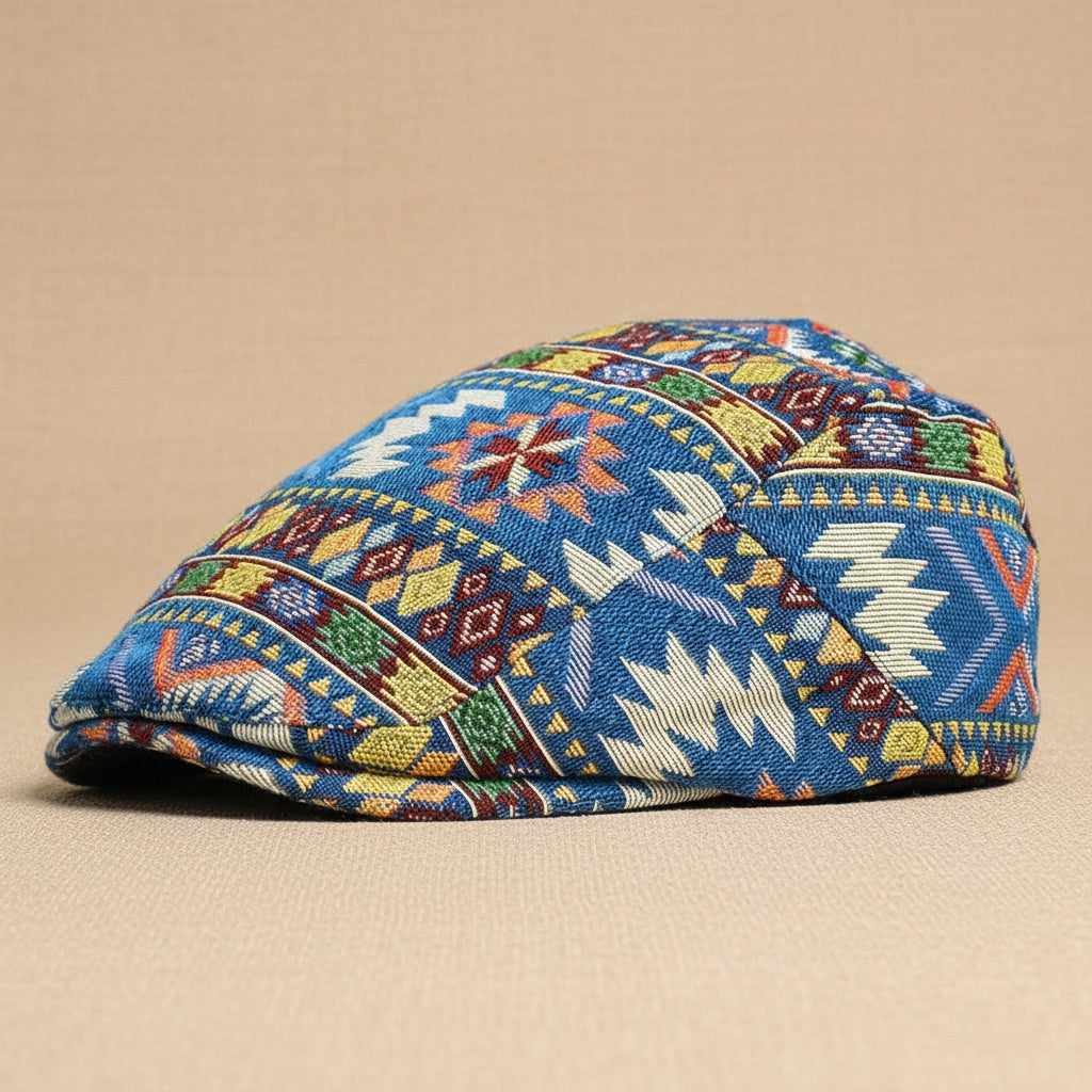 Women’s Retro Beret Hat – Chic British Style Ethnic Beret FitiqueFit