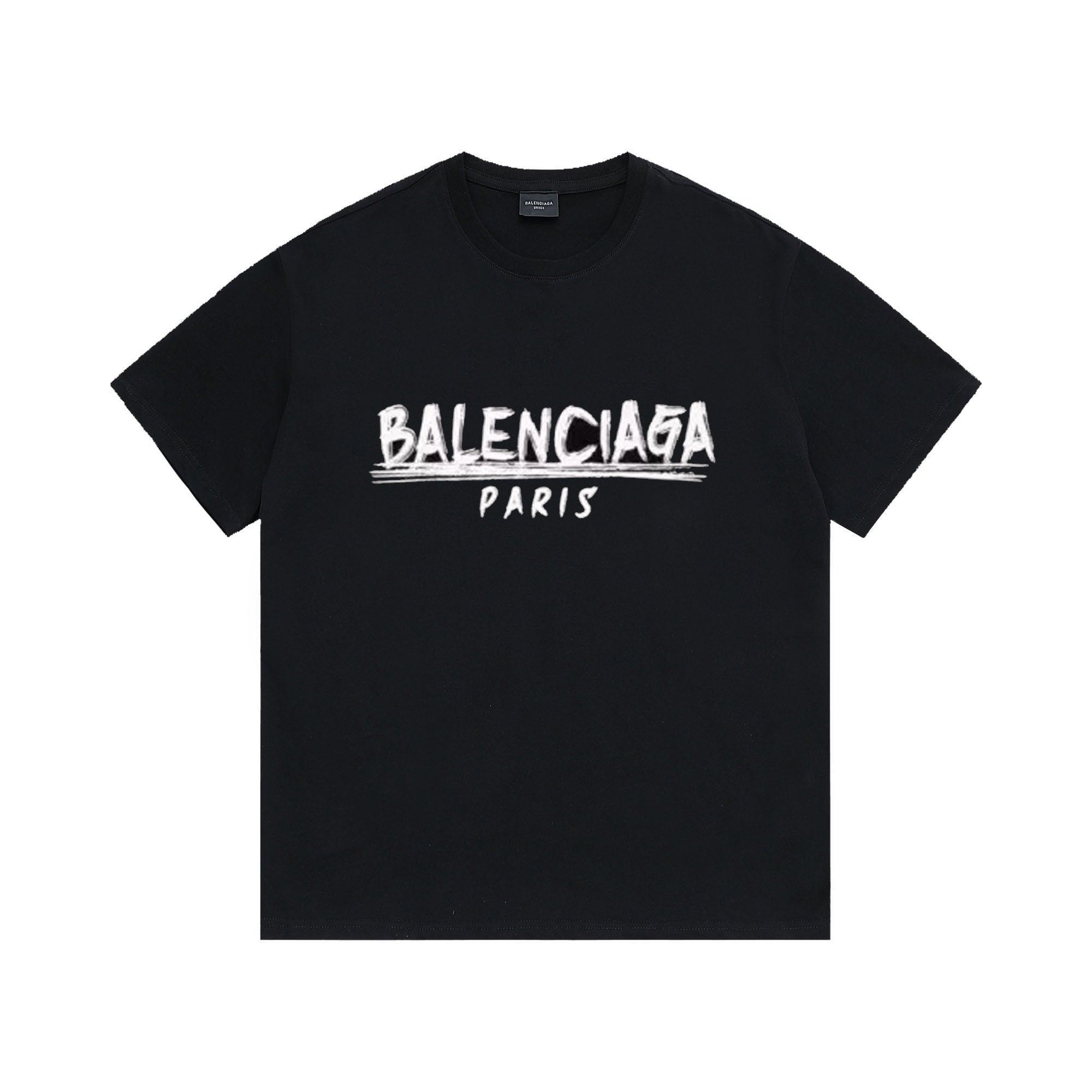 Balenciaga Black T-Shirt Without Collar Banlieue91